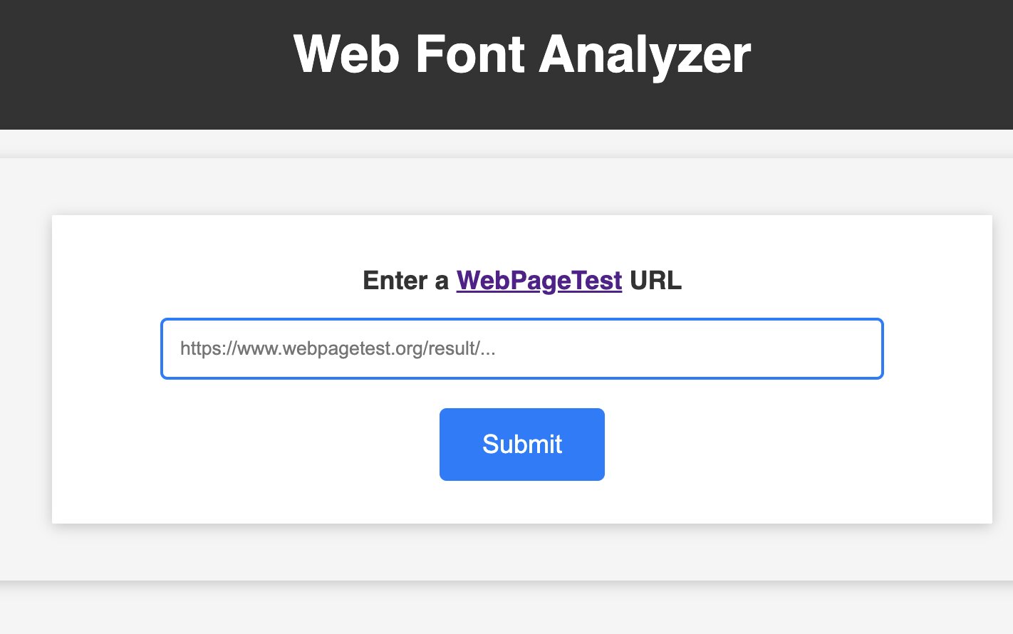 Web Font Analyzer